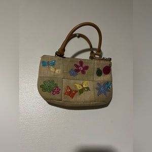 Small Dragonfly Butterfly Flower Handbag